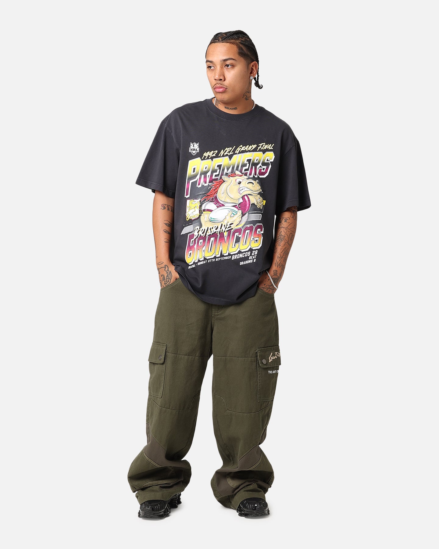 Mitchell & Ness Brisbane Broncos 1992 Grand Final T-Shirt Faded
