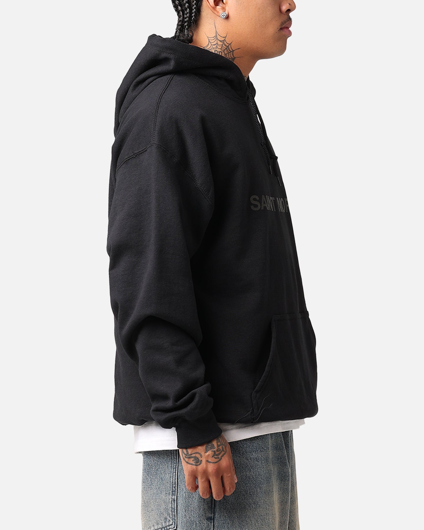 Saint Morta Official Hoodie Black/Black | Culture Kings US