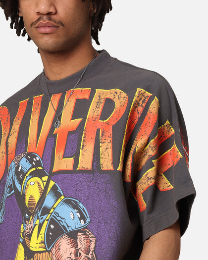 Loiter Marvel X-Men Wolverine Overprint T-Shirt Vintage Charcoal