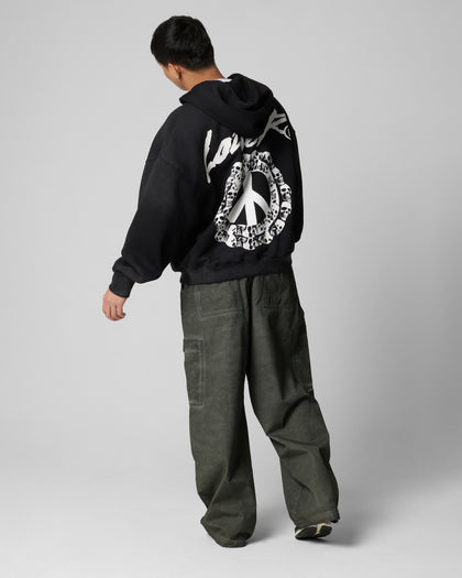 Loiter Peace To Make Zip Hoodie Black