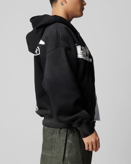 Loiter Peace To Make Zip Hoodie Black