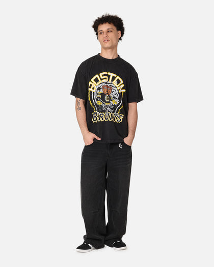 Culture Kings Boston Bruins Blades Heavy T-Shirt Black Acidwash