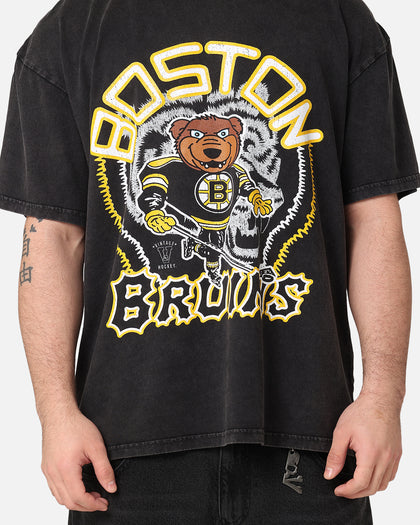 Culture Kings Boston Bruins Blades Heavy T-Shirt Black Acidwash