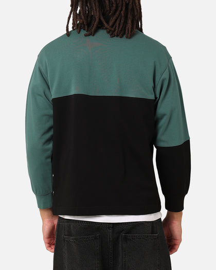 Carre Block Rugby Polo Shirt Green/Black
