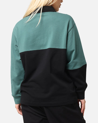 Carre Block Rugby Polo Shirt Green/Black
