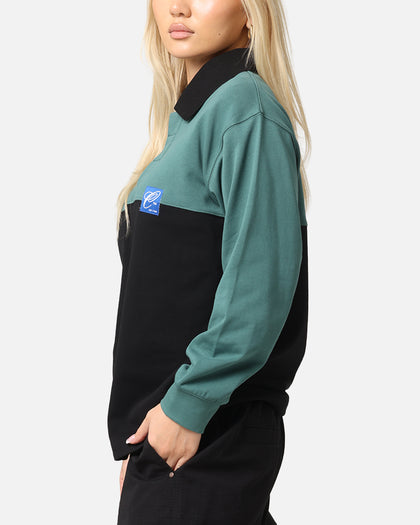 Carre Block Rugby Polo Shirt Green/Black