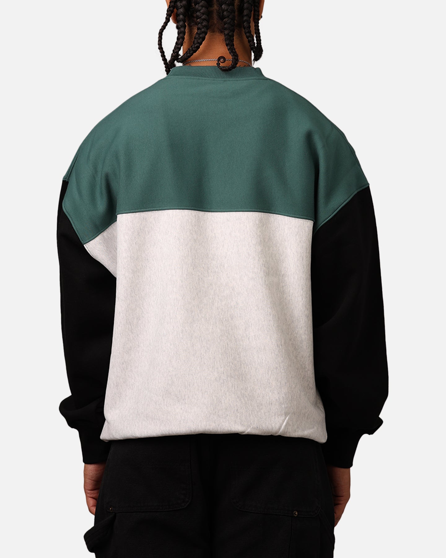 Carre Floral Oversized Panel Crewneck Black/Green | Culture Kings US
