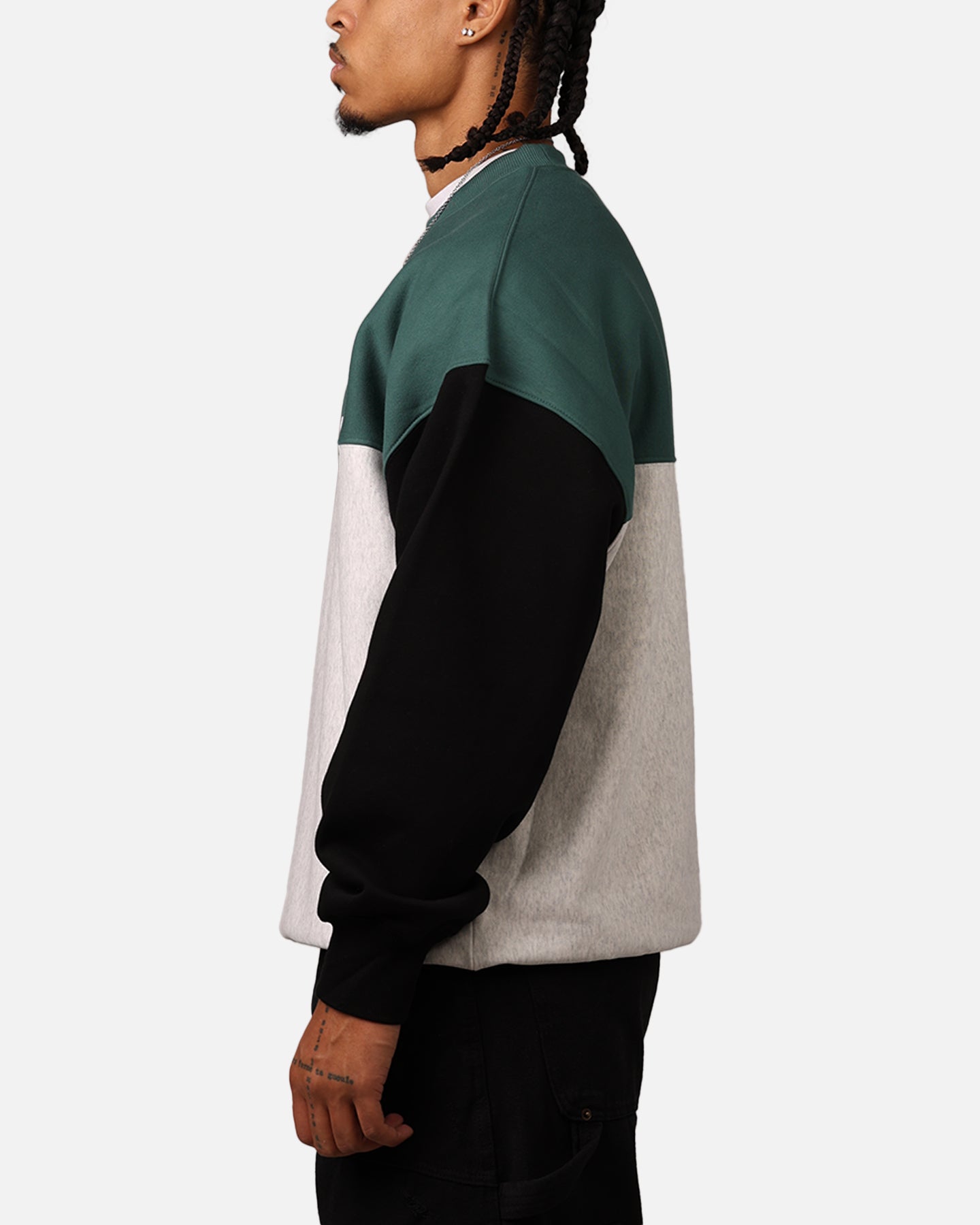 ୨୧ページ Carre Floral Oversized Panel Crewneck Black/Green | Culture