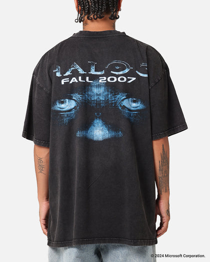 Goat Crew X Halo Halo 3 Vintage T-Shirt Black Acidwash