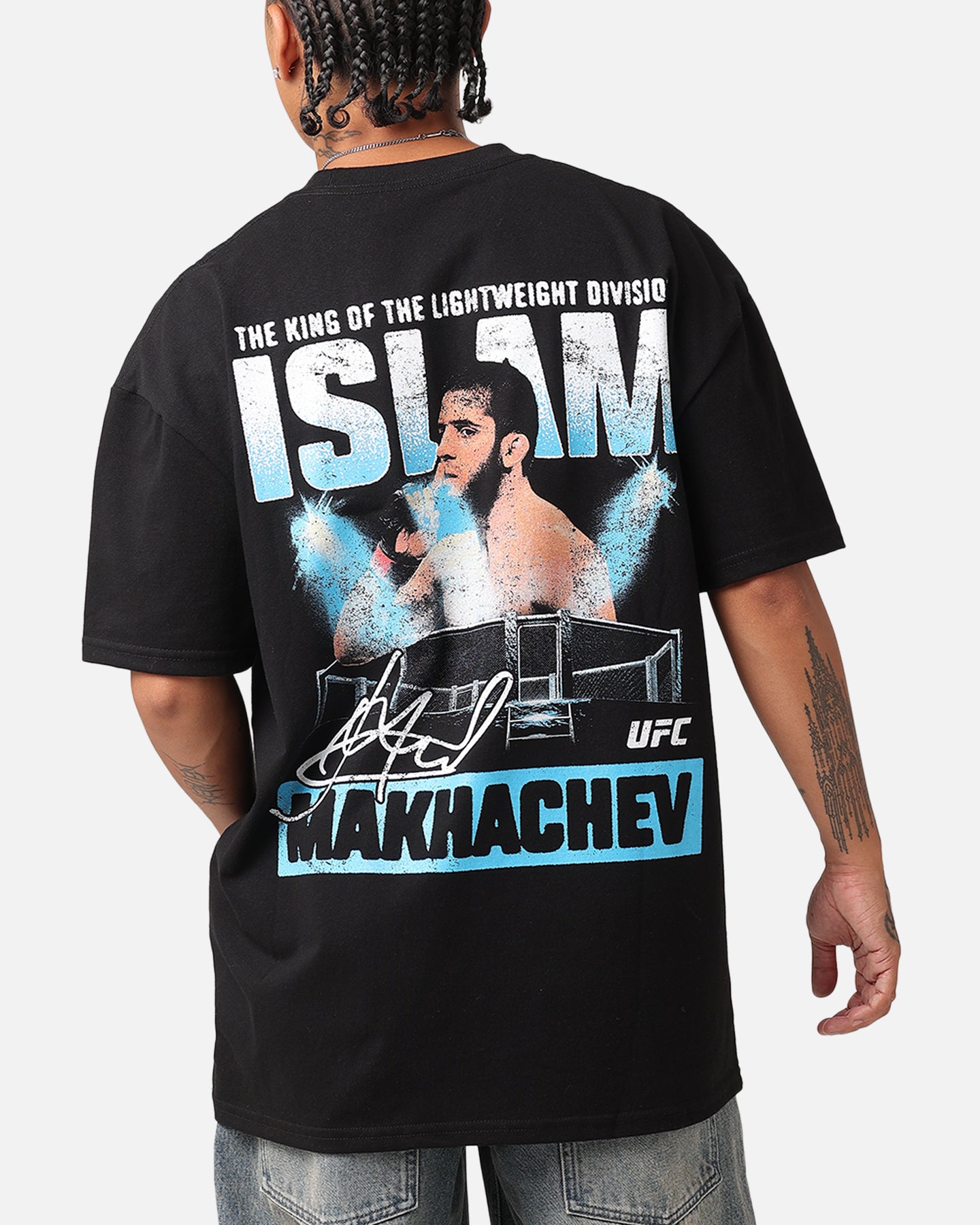 UFC公式　Islam Makhachev マカチェフ Tシャツ　サイズL mens-black-islam-makhachev-t-