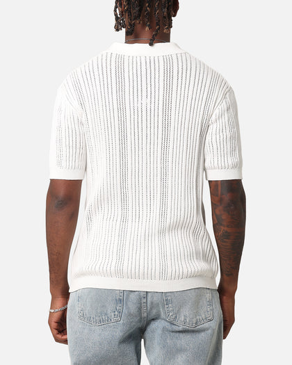XXIII Elliot Knit Button Up Shirt White