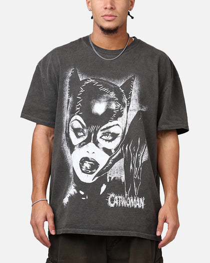 73Studio X DC Batman Catwoman Heavyweight T-Shirt Black Wash