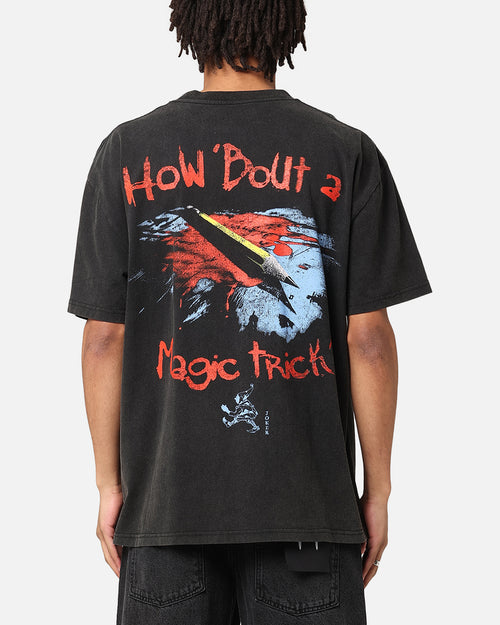 American Thrift X DC Batman The Joker Magic Trick Heavy T-Shirt Vintage Black