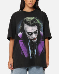 American Thrift X DC Batman The Joker Magic Trick Heavy T-Shirt Vintage Black