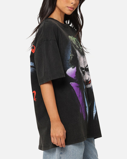 American Thrift X DC Batman The Joker Magic Trick Heavy T-Shirt Vintage Black