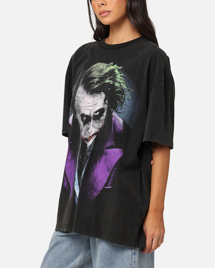 American Thrift X DC Batman The Joker Magic Trick Heavy T-Shirt Vintage Black