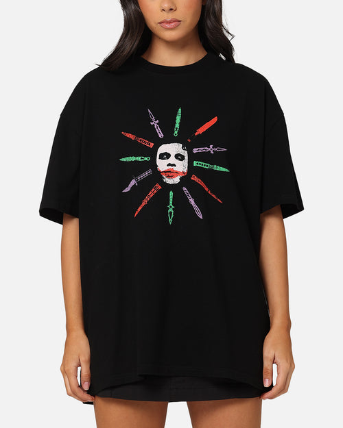 American Thrift X DC Batman The Joker Scars Heavy T-Shirt Black