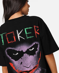 American Thrift X DC Batman The Joker Scars Heavy T-Shirt Black