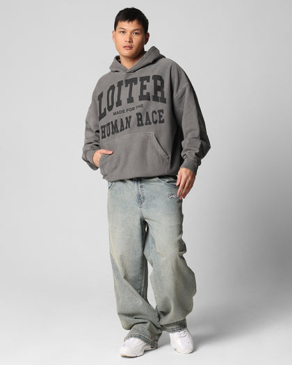 Loiter Training Day Hoodie Washed Charcoal