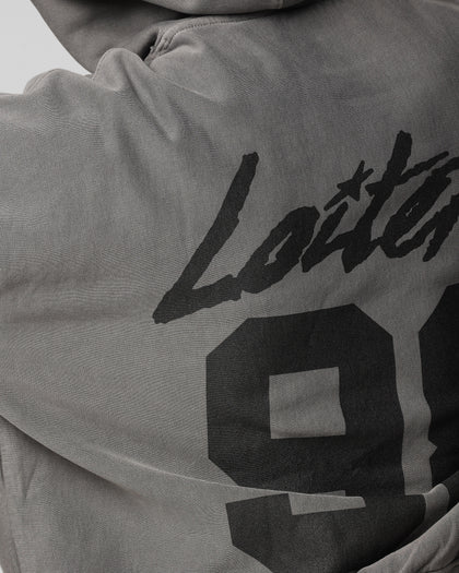 Loiter Training Day Hoodie Washed Charcoal