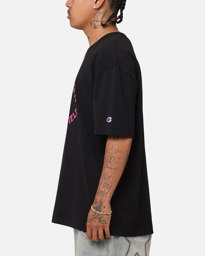 Champion Heritage Collegiate Track And Field T-Shirt Black/Pink