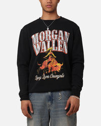 Morgan Wallen Long Live Cowgirls Crew Long Sleeve T-Shirt Washed Black