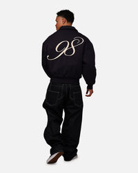 Loiter Pitch Varsity Jacket Navy