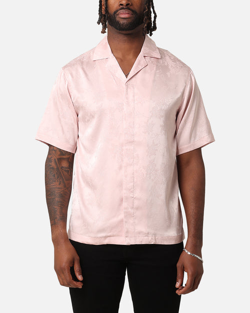 XXIII Carry Satin Button Up Shirt Pink