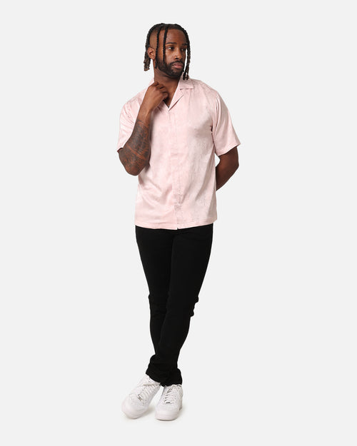 XXIII Carry Satin Button Up Shirt Pink