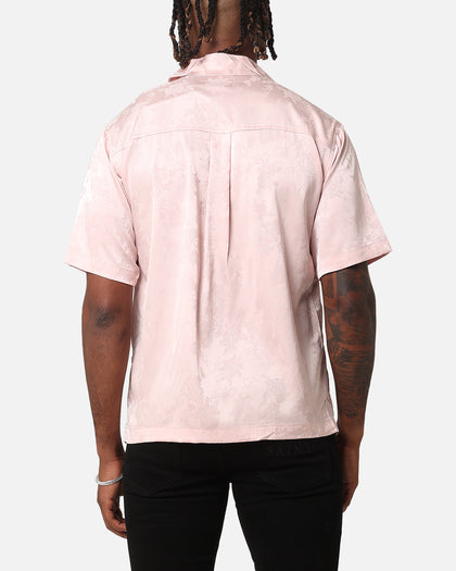 XXIII Carry Satin Button Up Shirt Pink