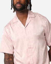 XXIII Carry Satin Button Up Shirt Pink
