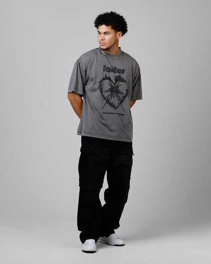 Loiter Desire T-Shirt Washed Charcoal