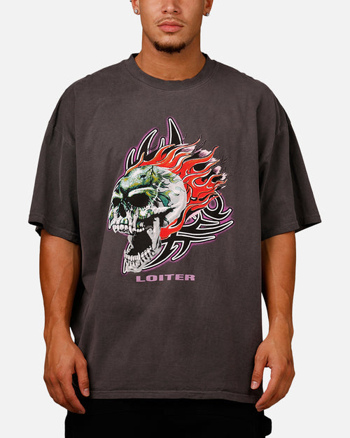 Loiter Rip N Dip T-Shirt Charcoal