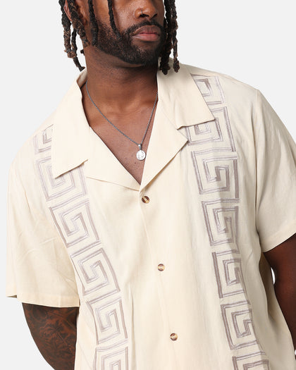 XXIII Hellas Linen Button Up Shirt Off White