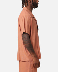 XXIII Desert Flower Linen Button Up Shirt Tan
