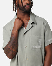 XXIII Serene Linen Button Up Shirt Sage Green