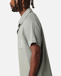XXIII Serene Linen Button Up Shirt Sage Green