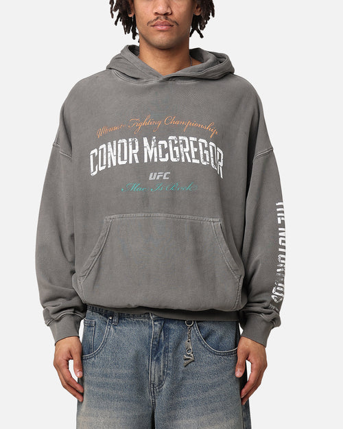 UFC By Culture Kings Conor McGregor Mac Is Back Hoodie Washed Charcoal