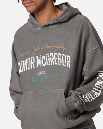 UFC By Culture Kings Conor McGregor Mac Is Back Hoodie Washed Charcoal