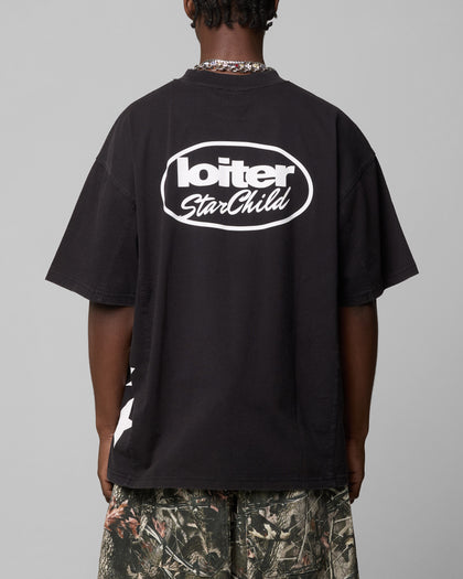 Loiter Star Child T-Shirt Washed Black