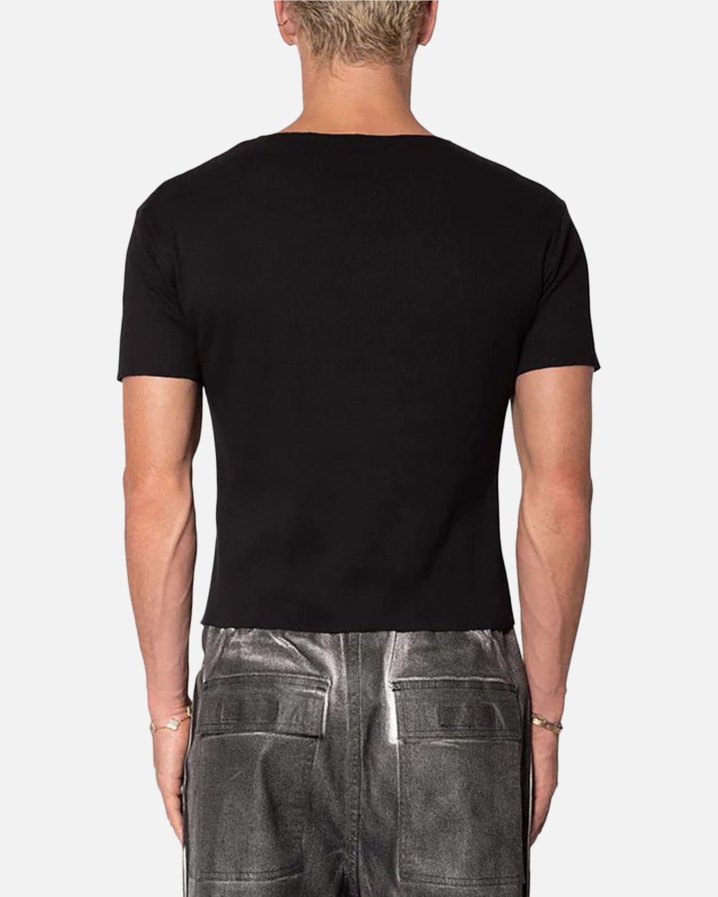 MNML Fitted Ribbed T-Shirt Black | Culture Kings US