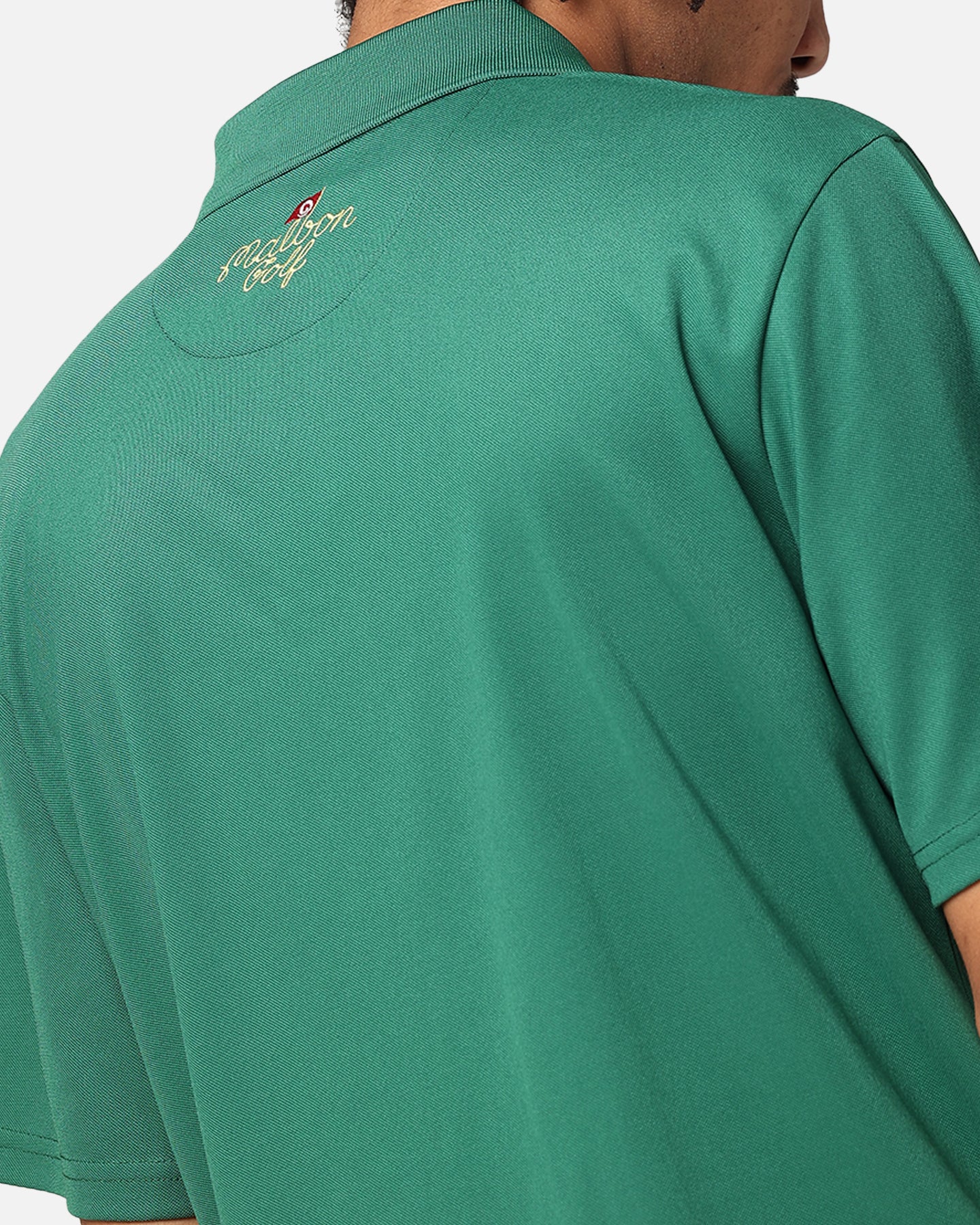 Malbon Pimento Performance Pique Polo Shirt Kelly Green | Culture