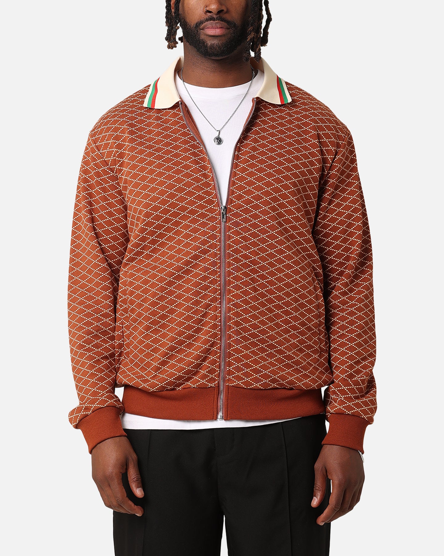 XXIII Printed Bomber Jacket Brown | Culture Kings US