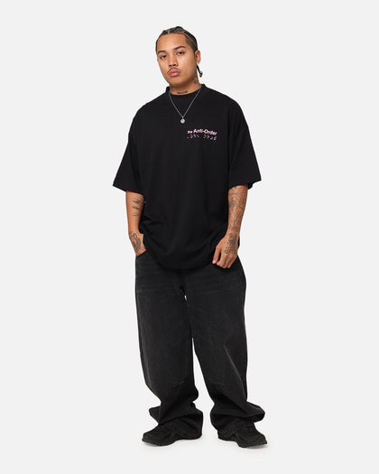 The Anti Order Brail Mockneck T-Shirt Black/Pink