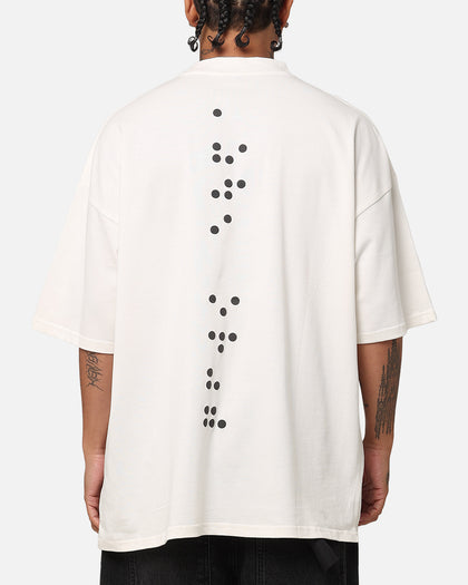 The Anti Order Brail Mock Neck T-Shirt Off White/Black