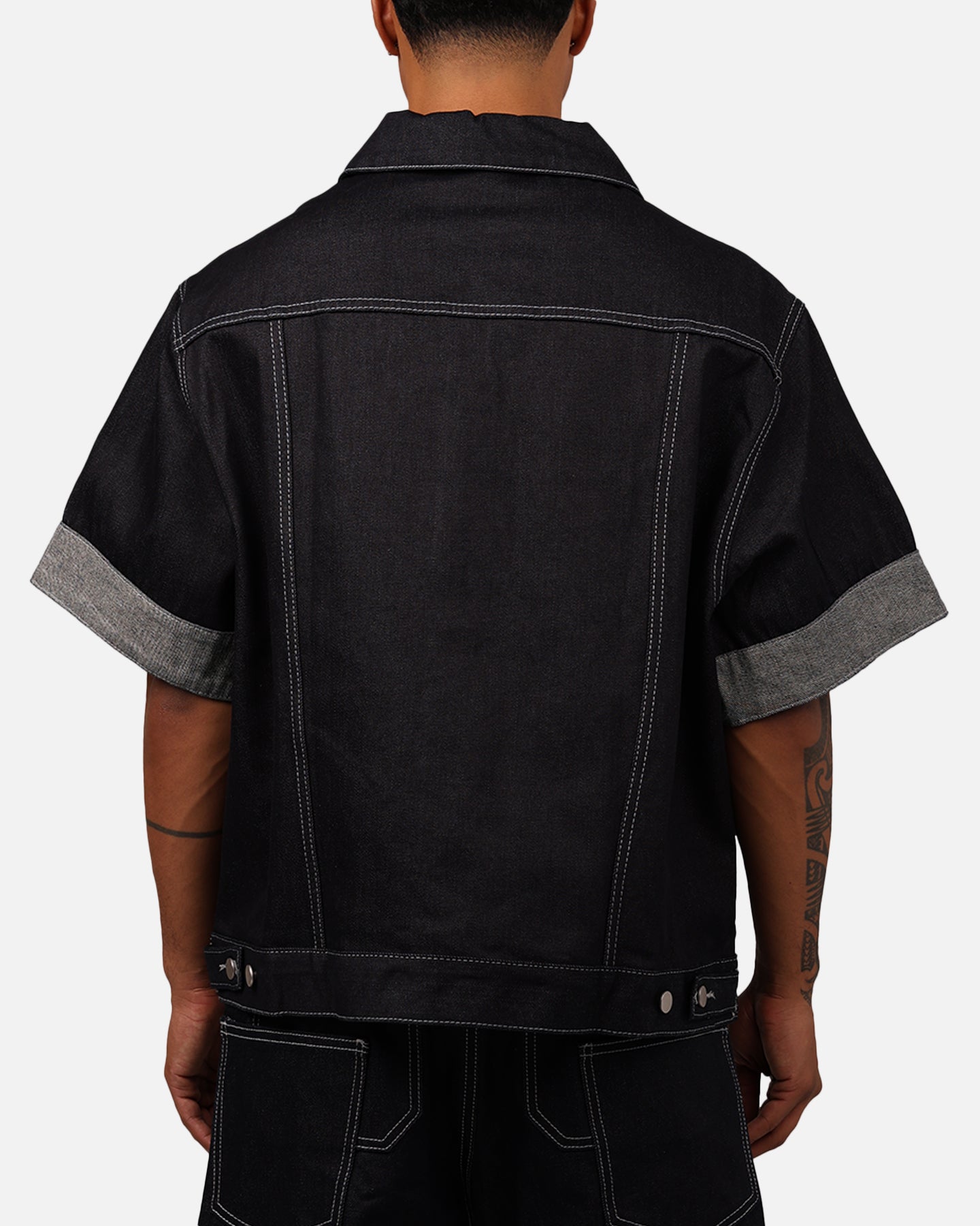 MNML Raw Denim Short Sleeve Jacket Blue | Culture Kings US