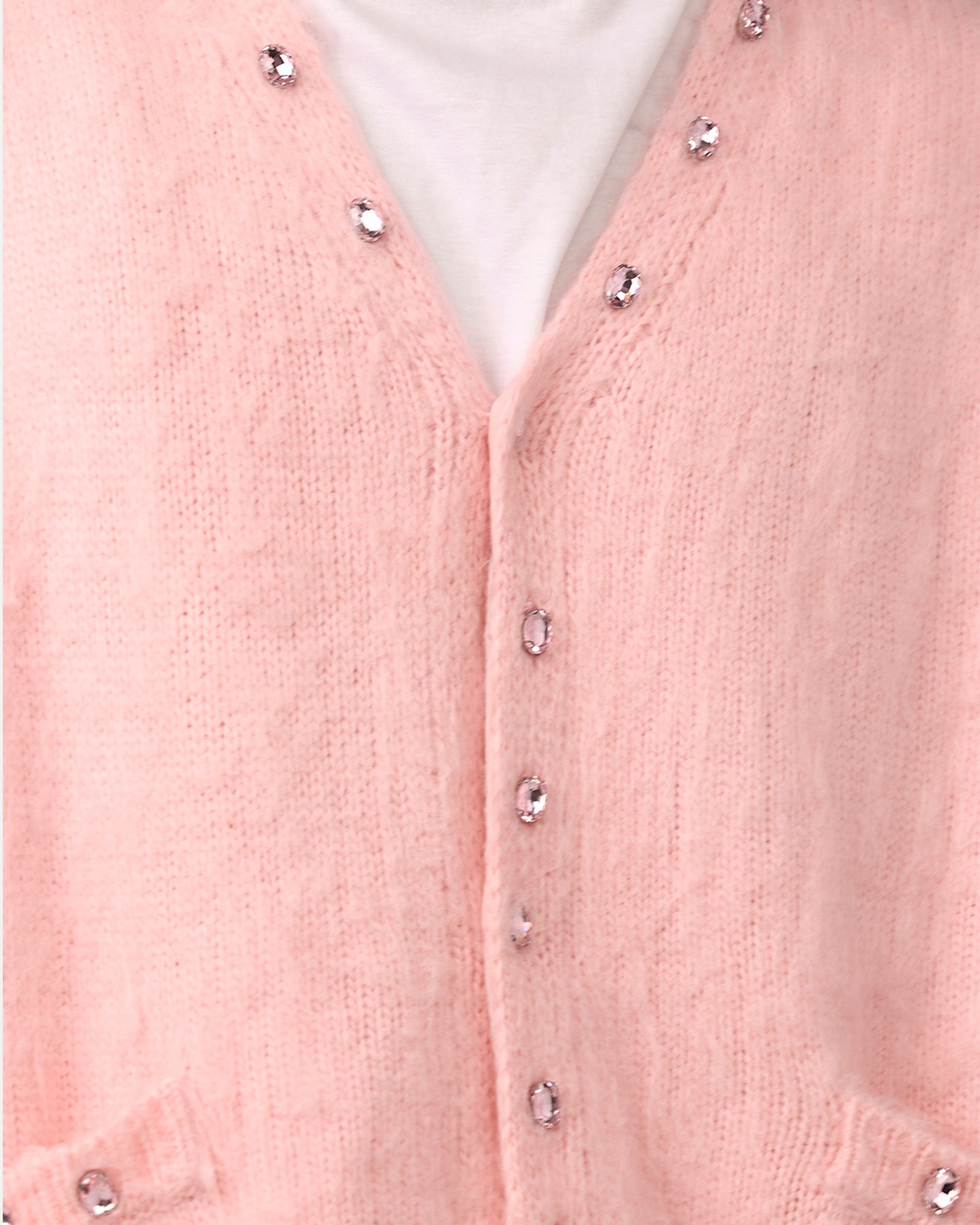 MNML Sky Jewelled Cardigan Sweater Pink | Culture Kings US