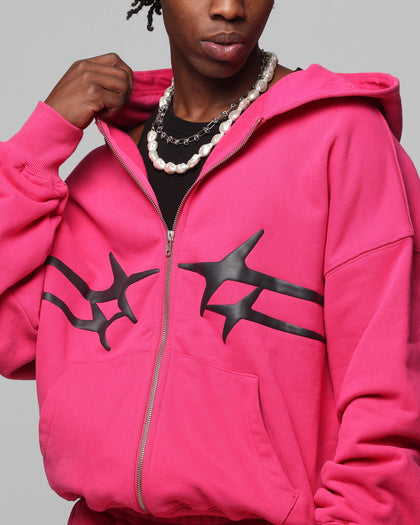 Loiter Celestial Full Zip Hoodie Pink