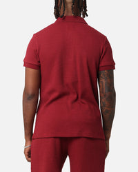 XXIII Ethan Quarter Zip Polo Shirt Maroon