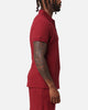 XXIII Ethan Quarter Zip Polo Shirt Maroon